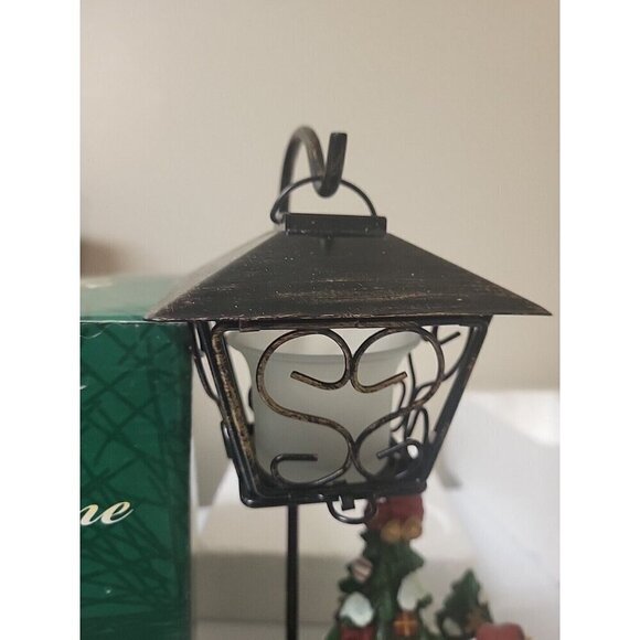 HOSTPICK colorful festive Christmas Scene with Real Candle Street Lamp In EUC - Picture 3 of 14